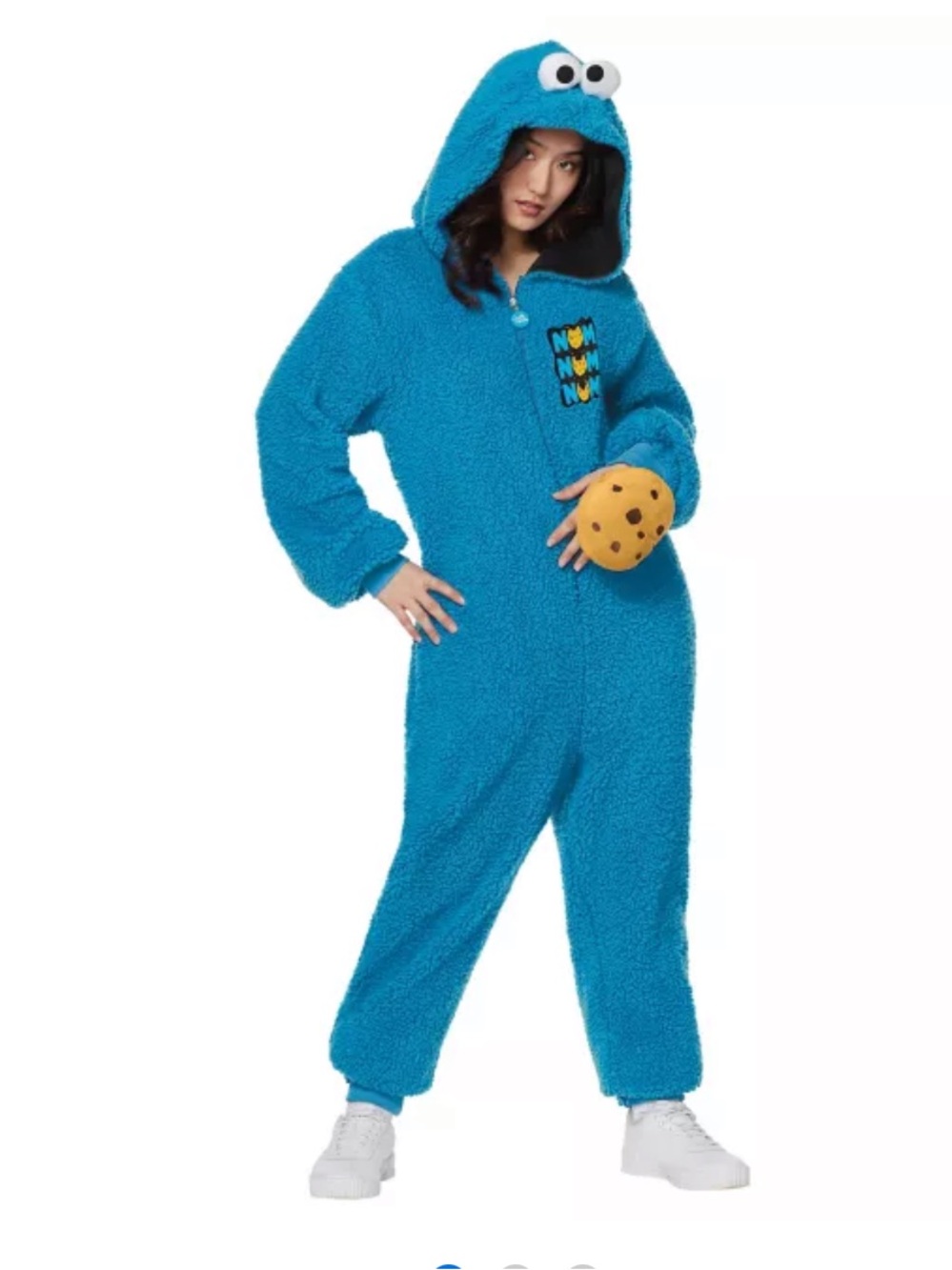 Adult Large/ X-Large Cookie Monster Jumpsuit Costume - Sesame Street